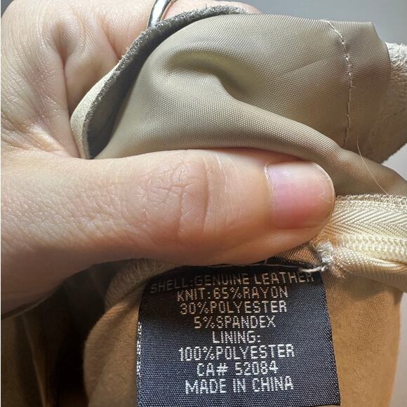 La Fee Verte Anthropologie Tan Leather Top XS Minimalist Workwear Western - Picture 6 of 8